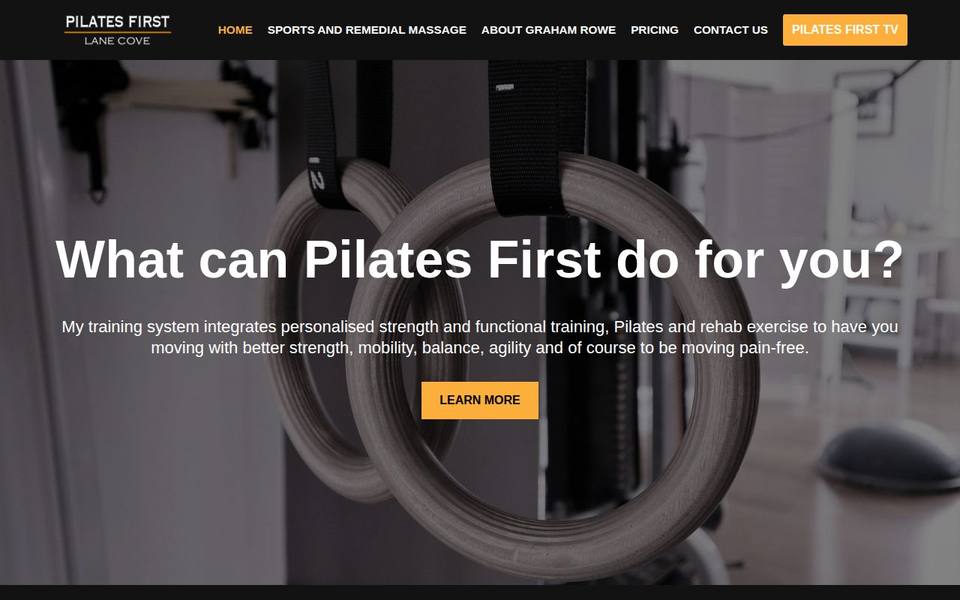 Pilates First website