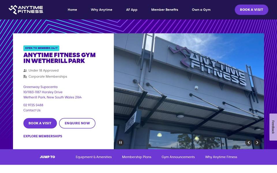 Anytime Fitness Wetherill Park website