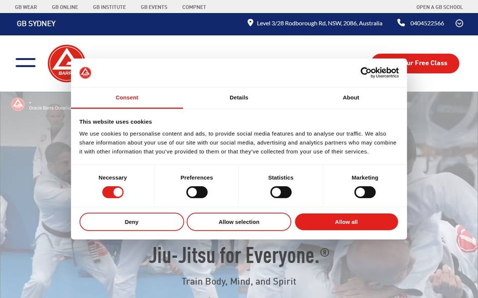 Gracie Barra Sydney website