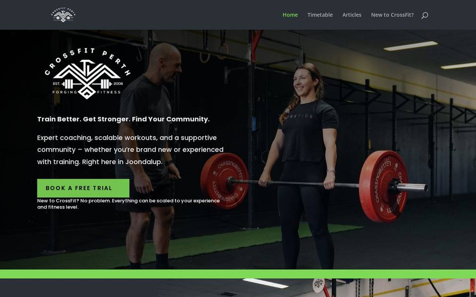 Crossfit Perth website