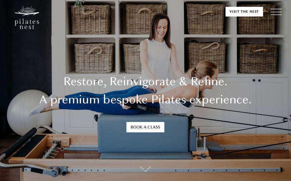 Pilates Nest website