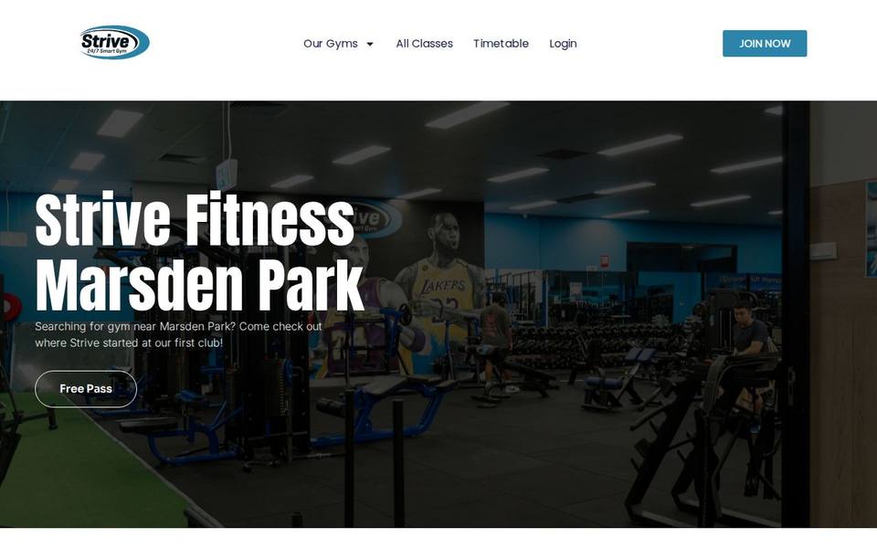 Strive Fitness website