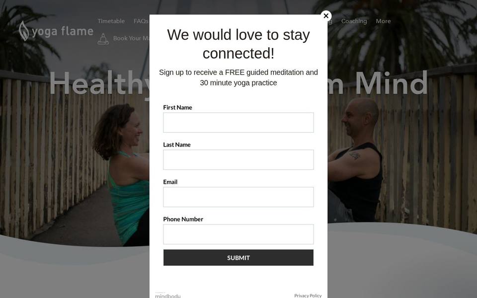 Yoga Flame website