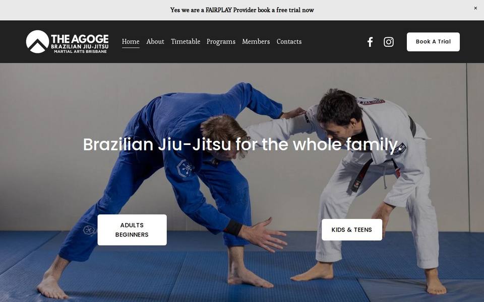The Agoge Brazilian Jiu-Jitsu website
