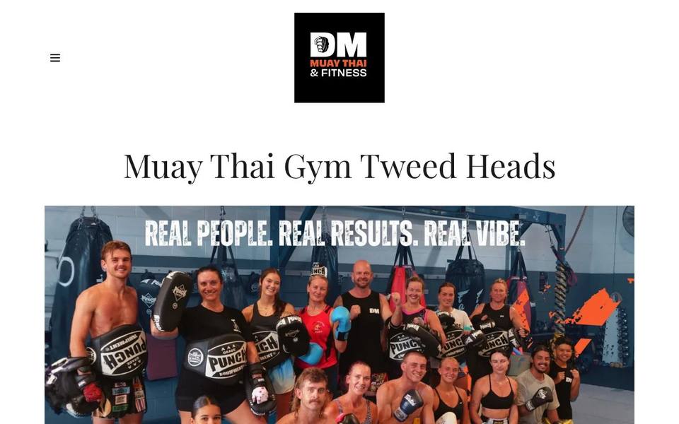 DM Muay Thai & Fitness website