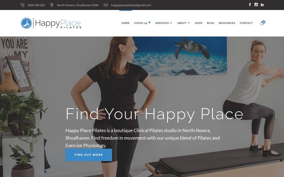 Happy Place Pilates website