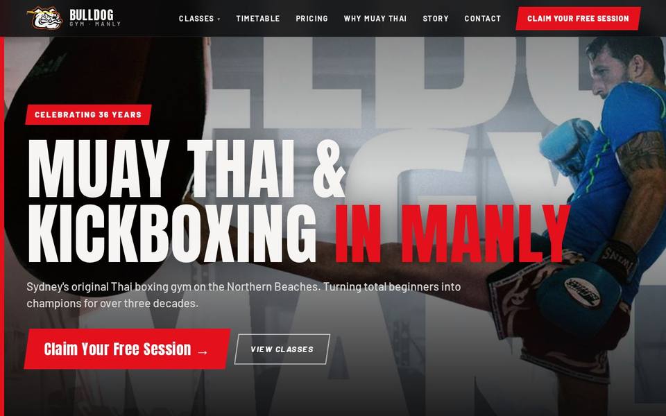 Bulldog Gym Manly website