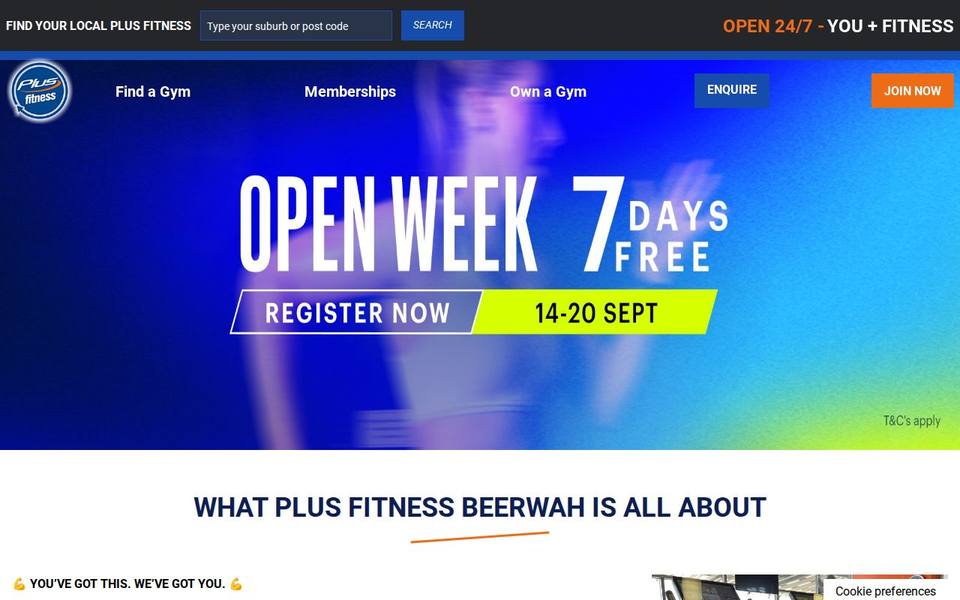 Plus Fitness Beerwah website