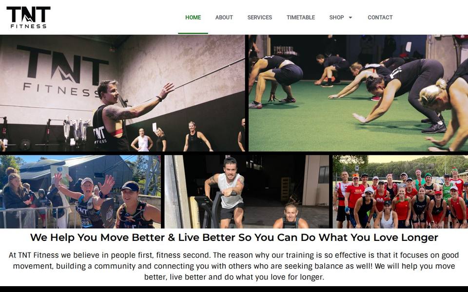TNT Fitness website