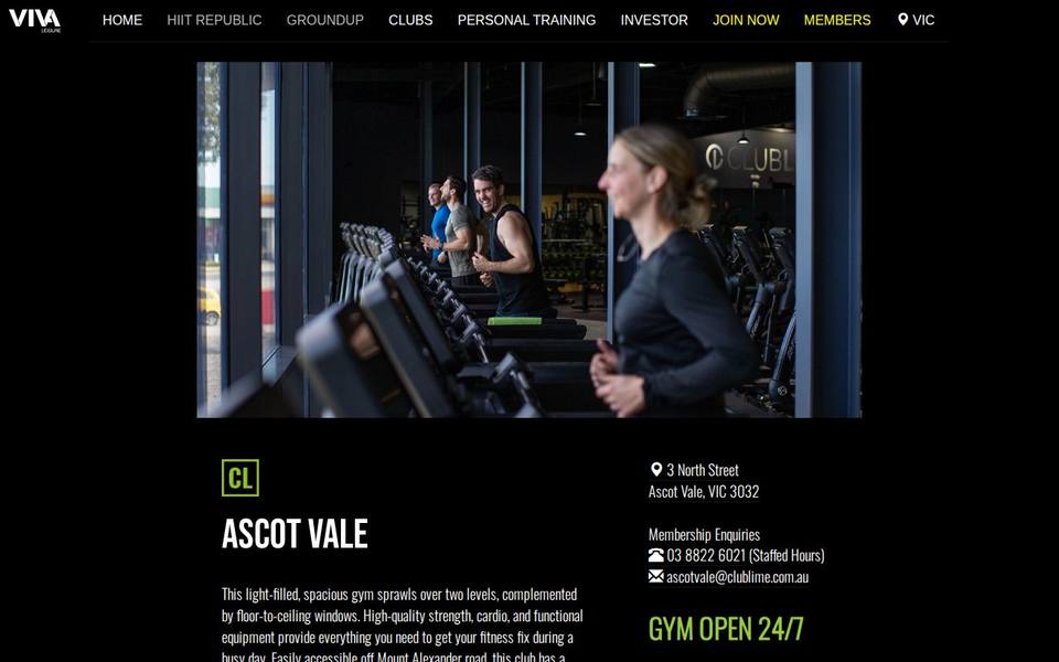Club Lime Ascot Vale website