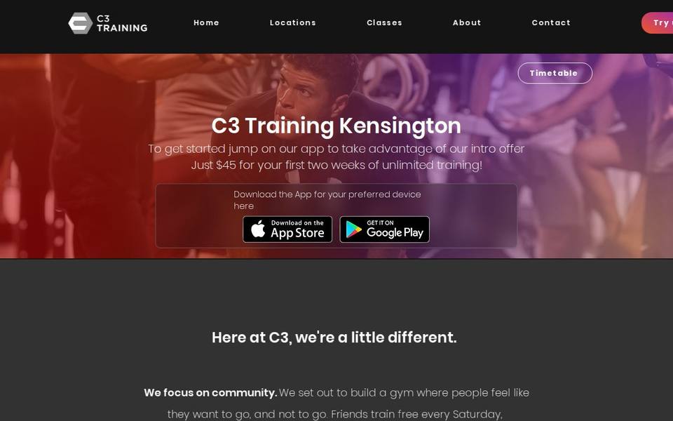 C3 Training Kensington website