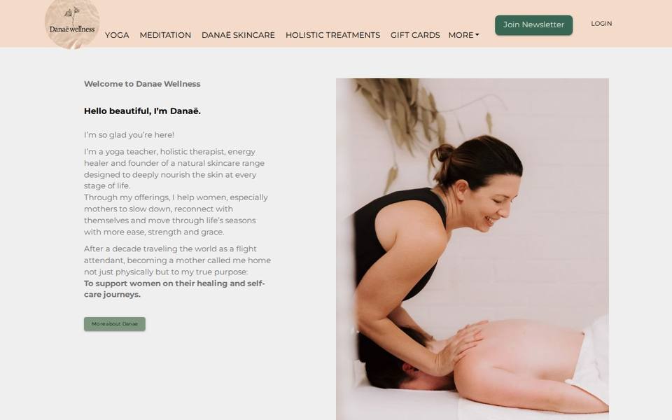Danae wellness website