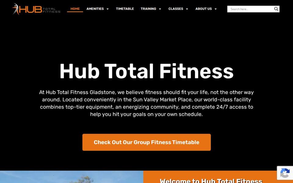 Hub Total Fitness website
