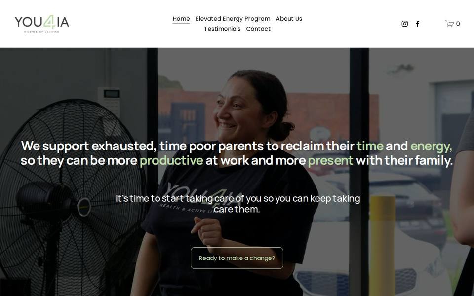 You4ia Health and Active Living website