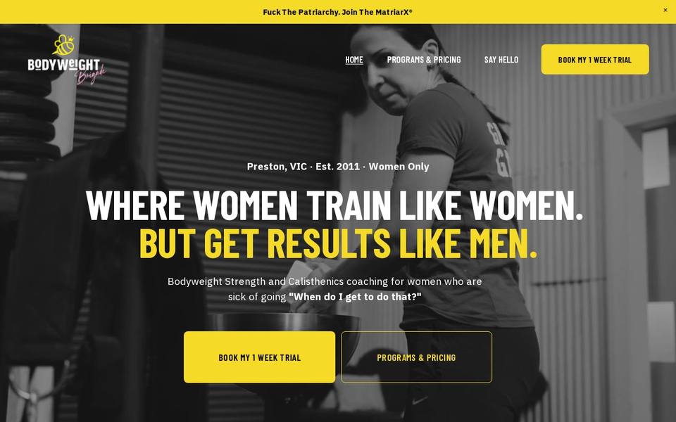 Bodyweight Brigade website