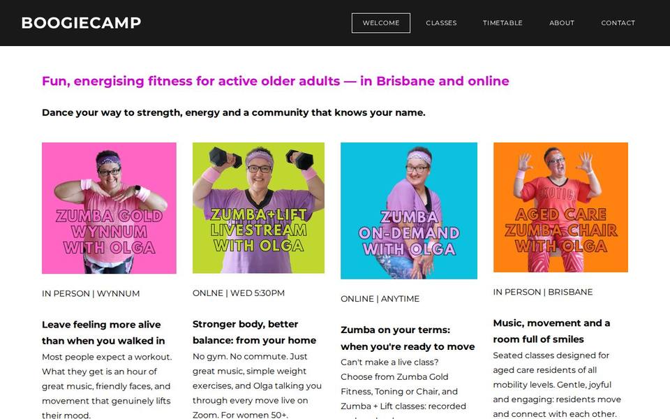BoogieCamp website