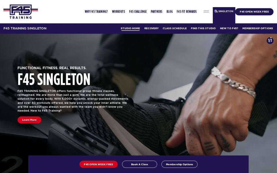 F45 Singleton website