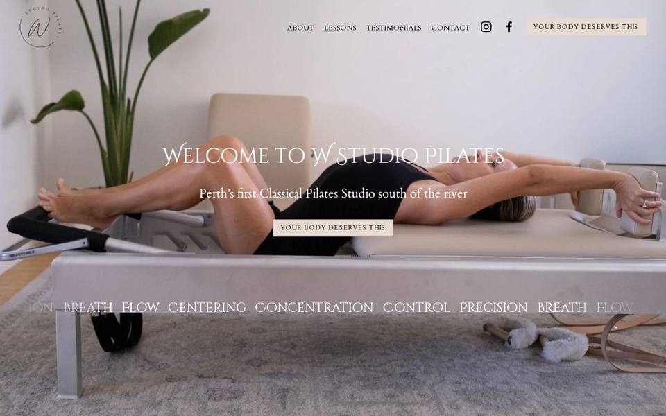 W Studio Pilates Warnbro website