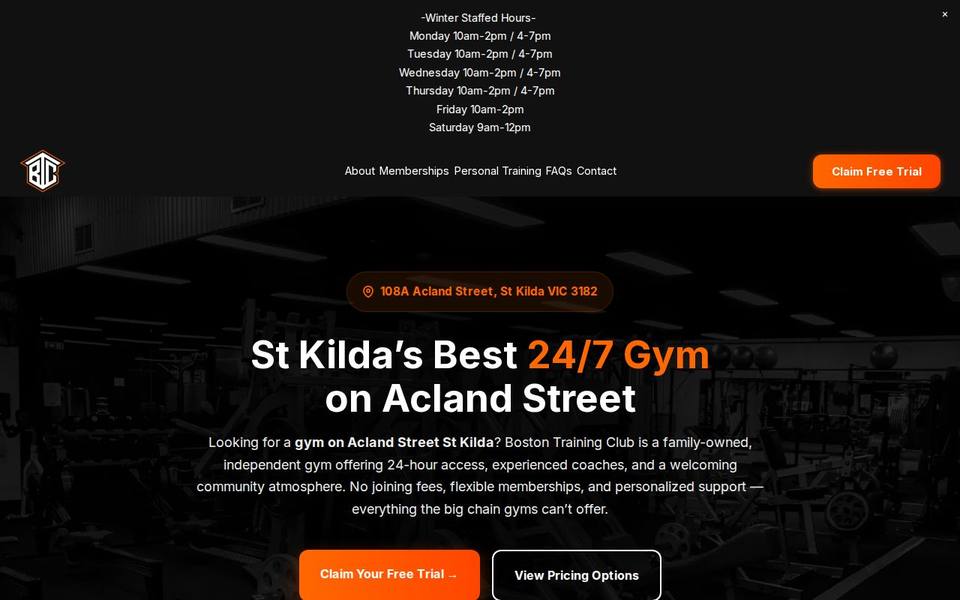 Gym st kild website