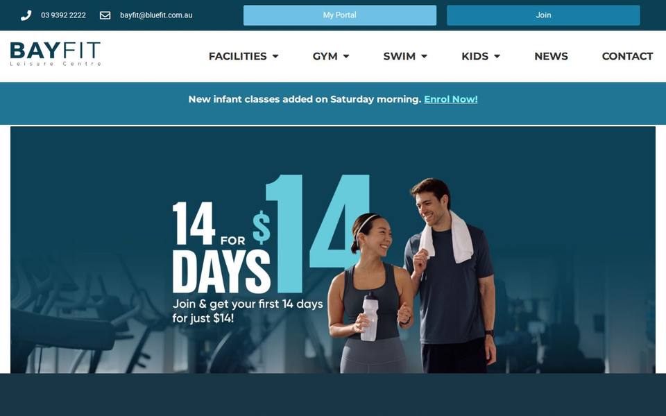 Bayfit Leisure Centre website