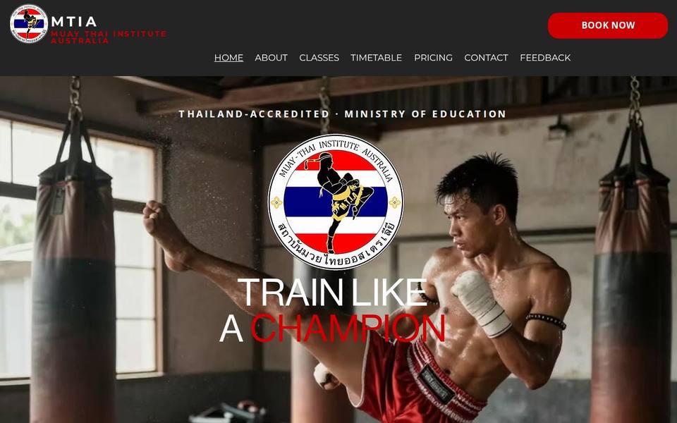 Taipan Muaythai Gym website