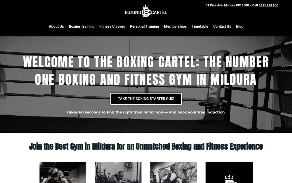 The Boxing Cartel website
