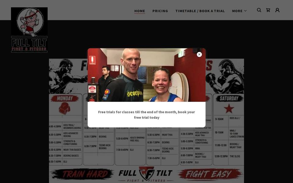 Full Tilt Fight And Fitness website
