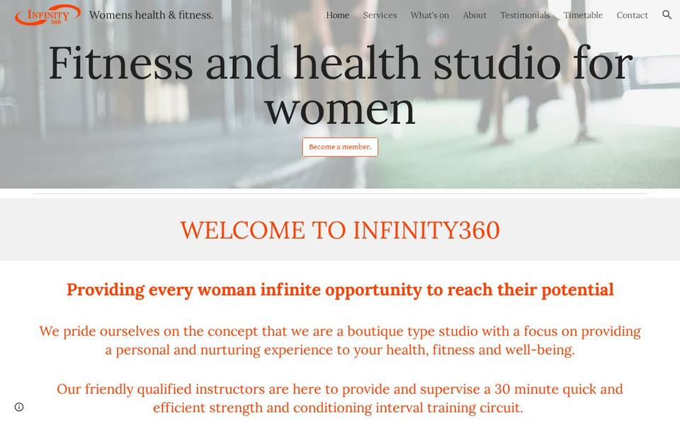 Infinity 360 website