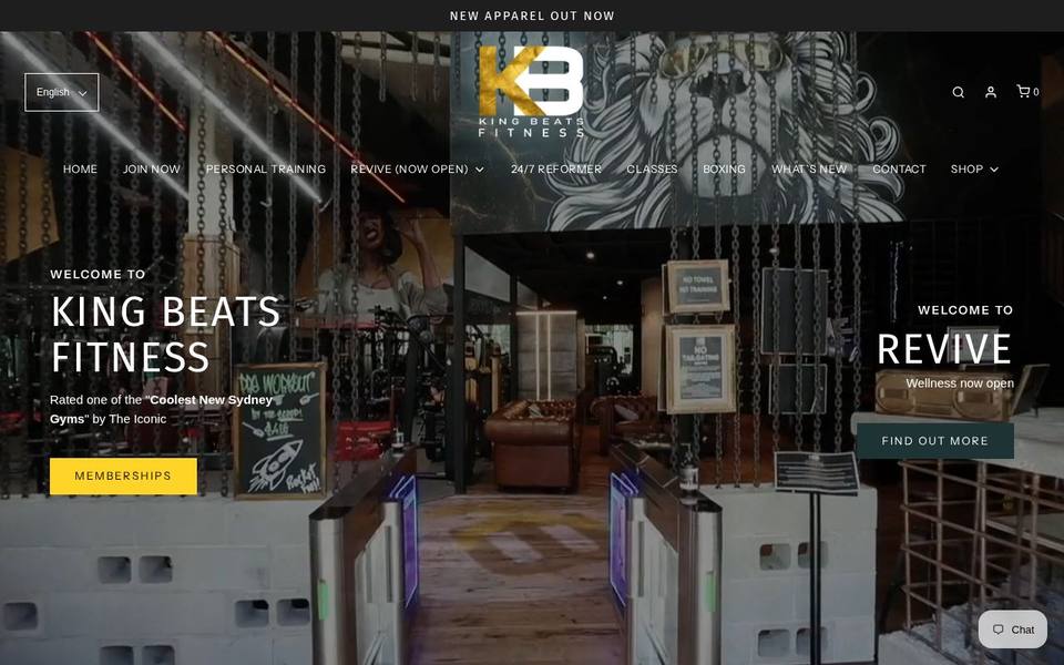 King Beats Fitness website