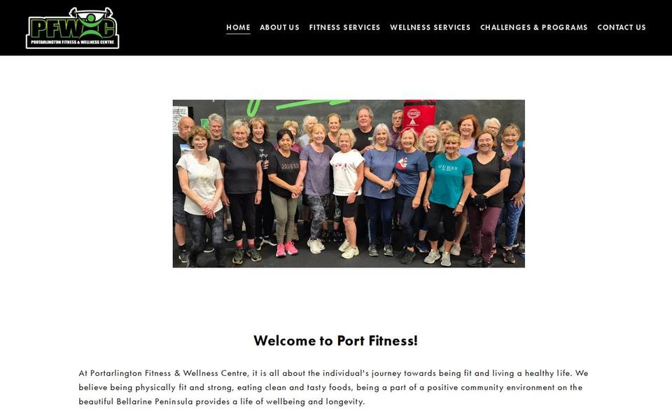 Portarlington Fitness and Wellness Centre website