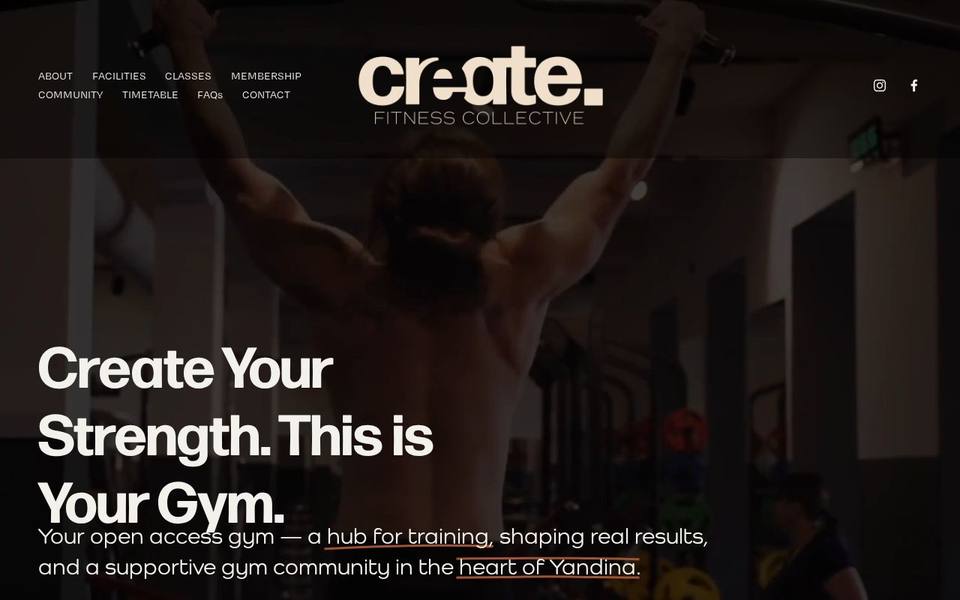 Create Fitness Collective website