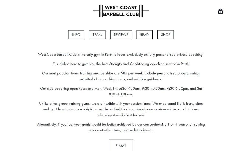 West Coast Barbell Club website