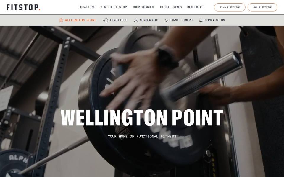 Fitstop Wellington Point website