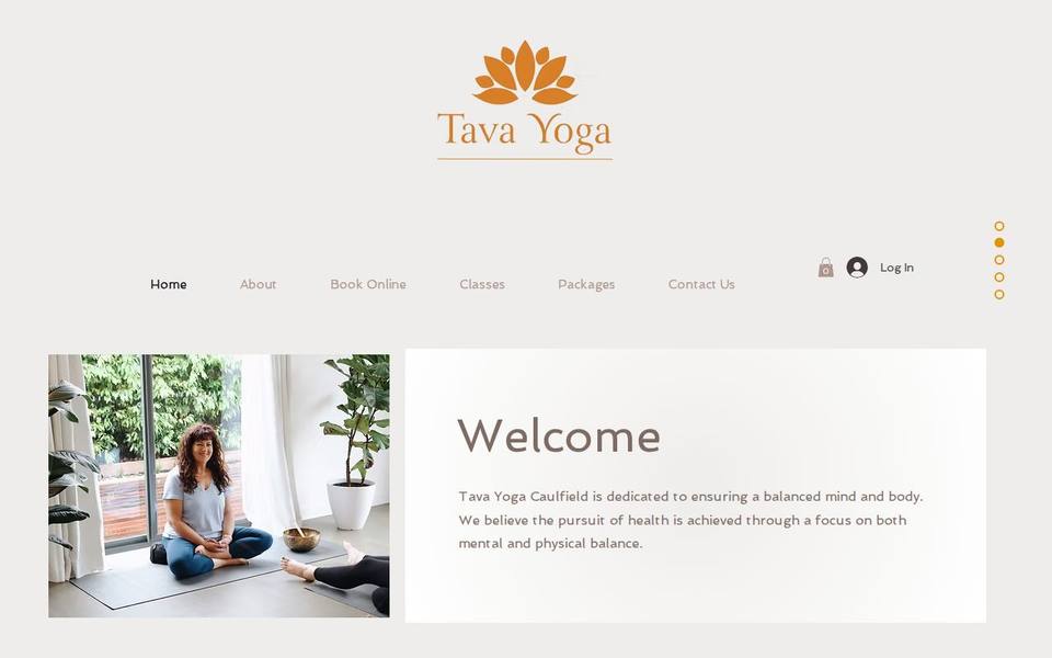 Tava Yoga Caulfield website