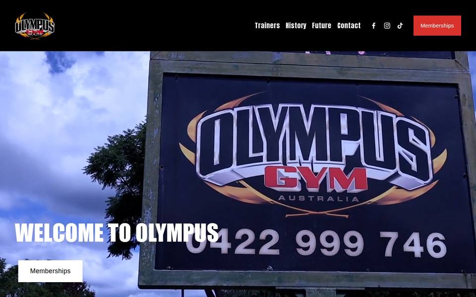 Olympus Gym Australia website