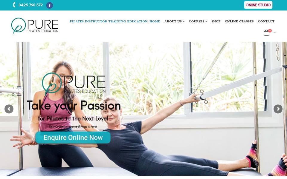 Pure Pilates Education website
