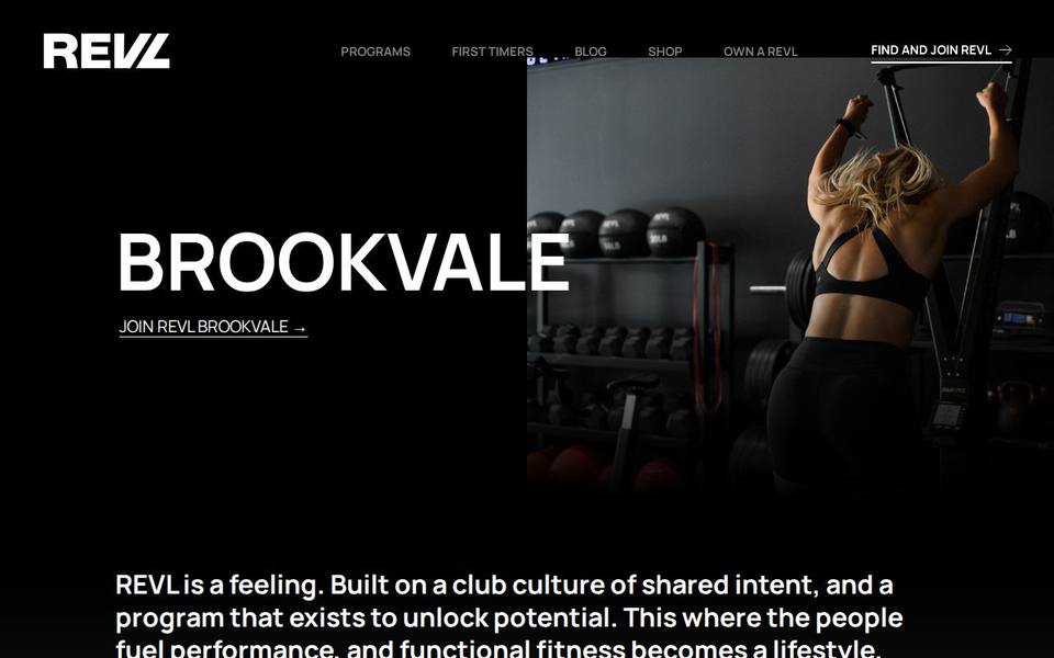REVL Training Brookvale website