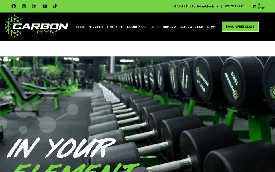 Elite Training Centre website