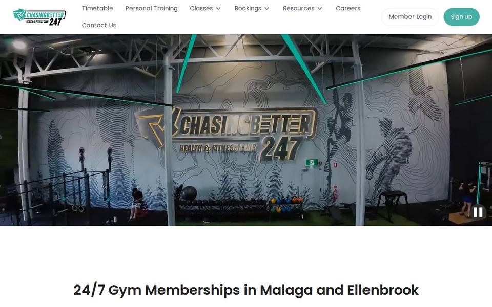 ChasingBetter247 Health and Fitness Gym website