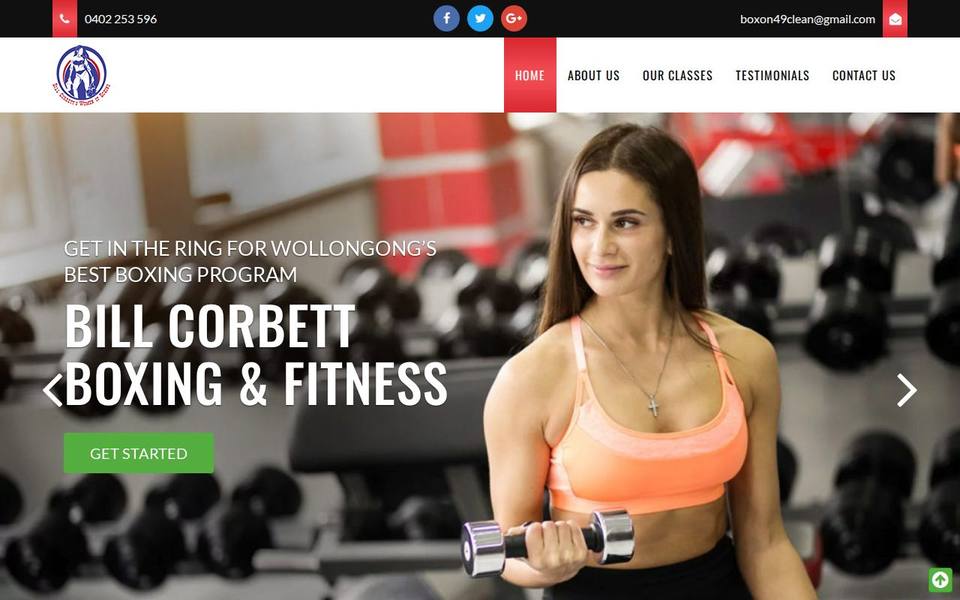Bill Corbett Boxing & Fitness website
