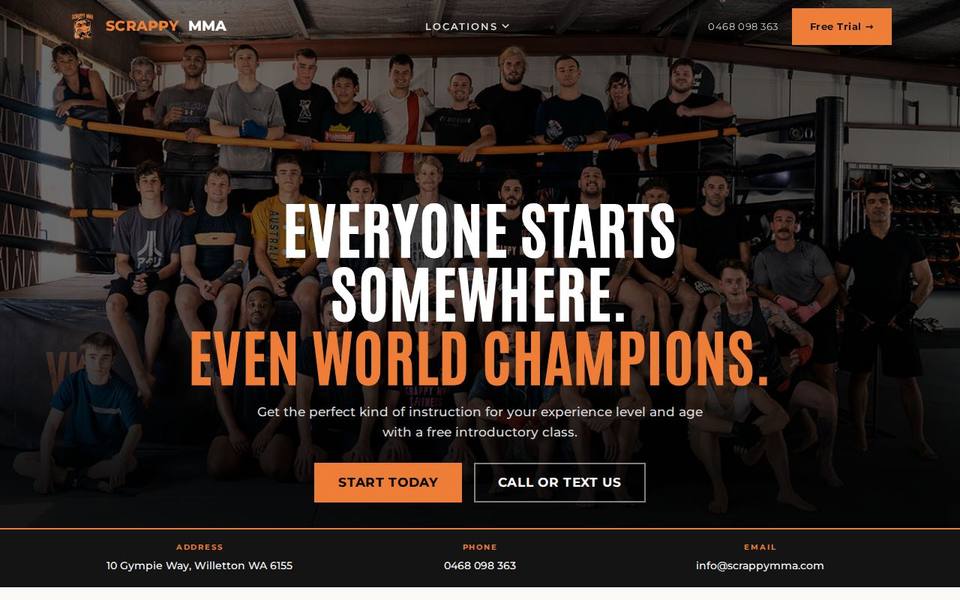 Scrappy MMA North Willetton website