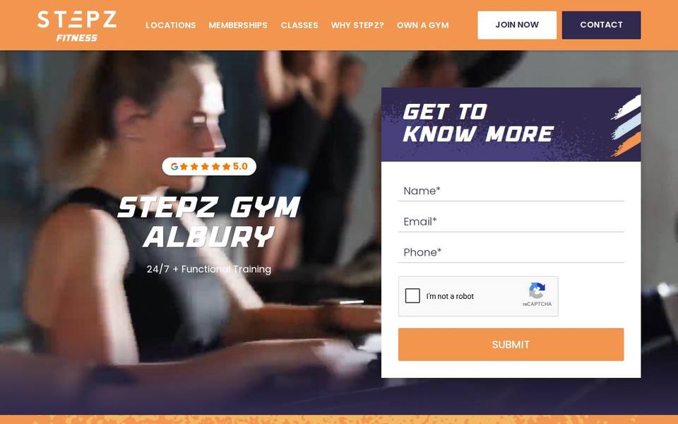 Stepz Fitness Albury website