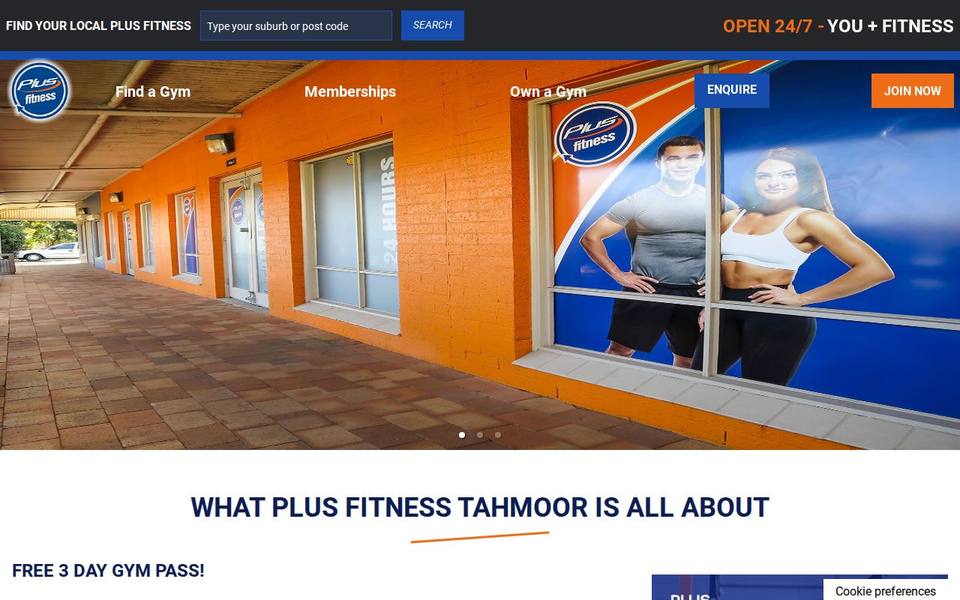 Plus Fitness Tahmoor website