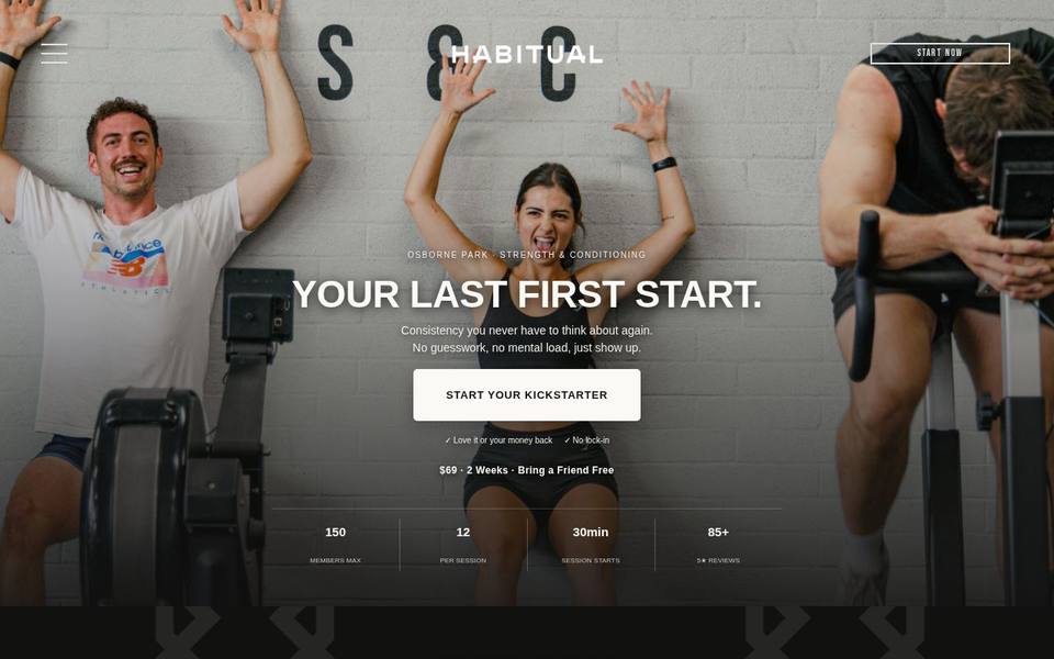 Habitual Strength & Conditioning website