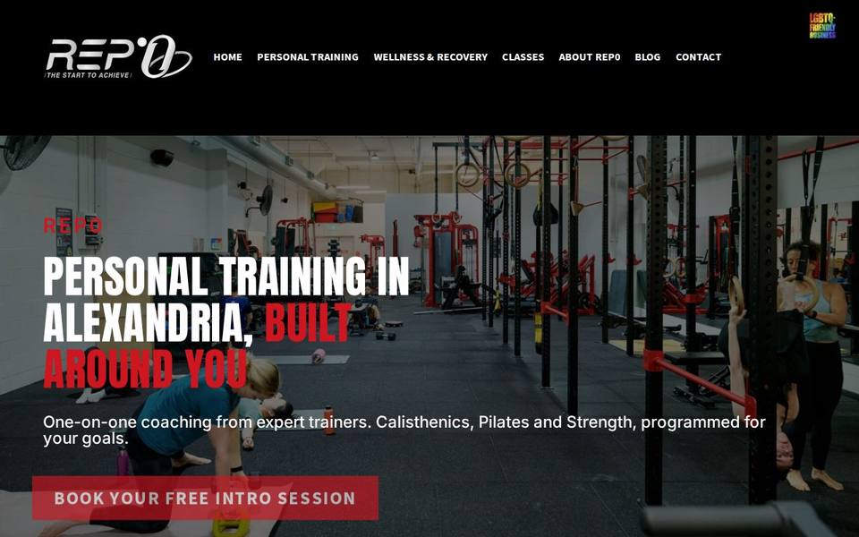 Rep 0 Fitness website