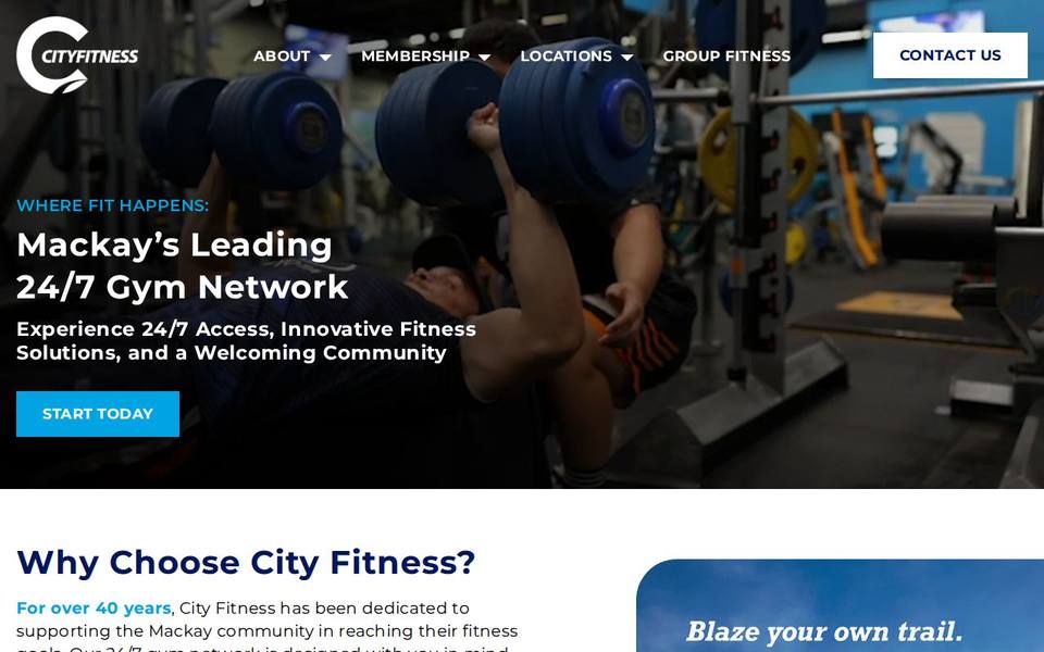 City Fitness Mount Pleasant website