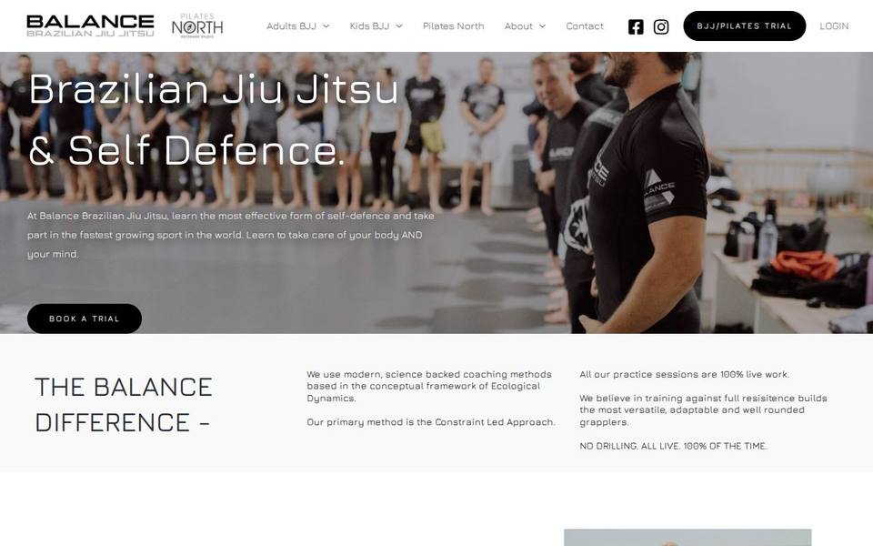 Balance Brazilian Jiu Jitsu website