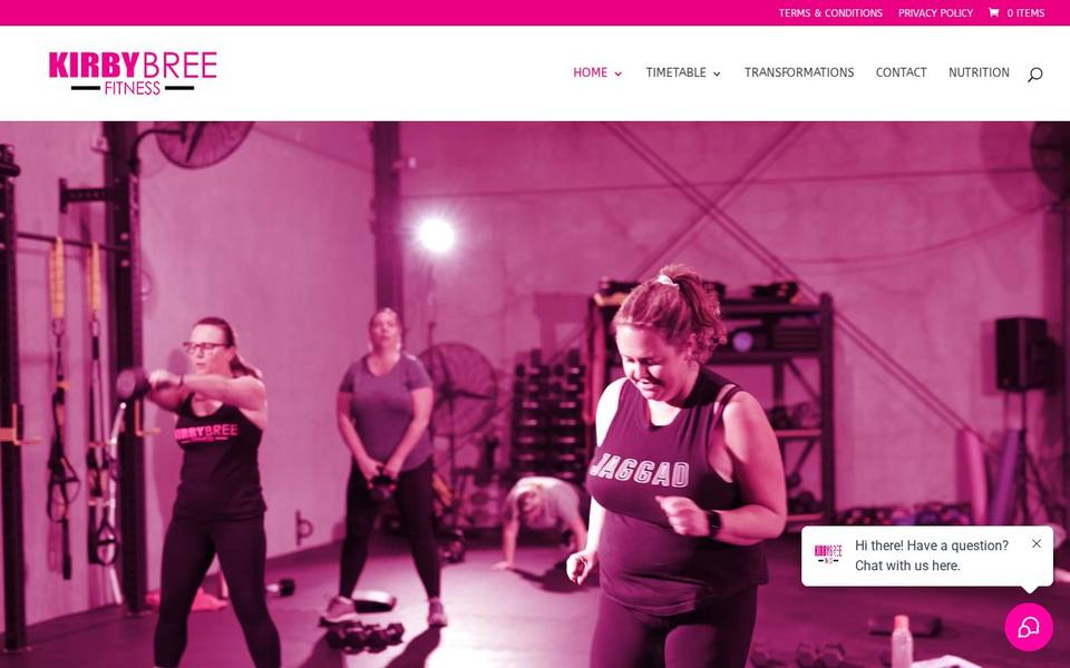 Kirby Bree Fitness & Pilates Studio website
