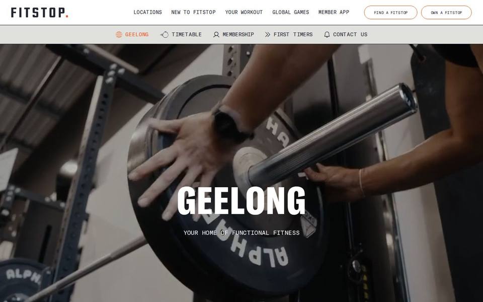 Fitstop Geelong website