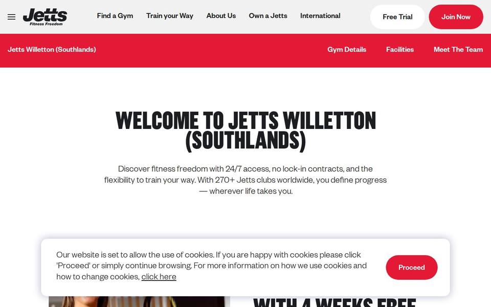 Jetts Willetton website